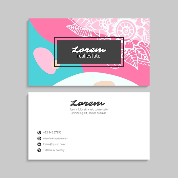 Vector abstract creative business cards set template Vector illustration