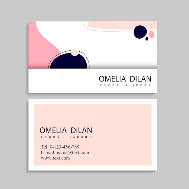 Vector abstract creative business cards set template Vector illustration