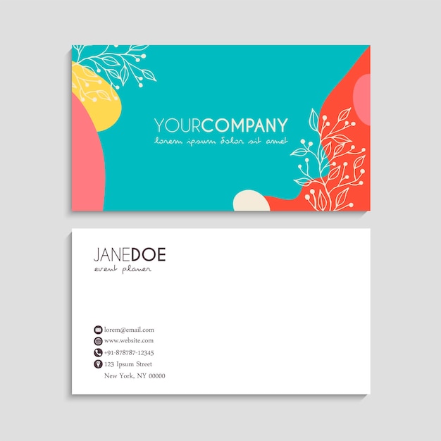 Vector abstract creative business cards set template Vector illustration