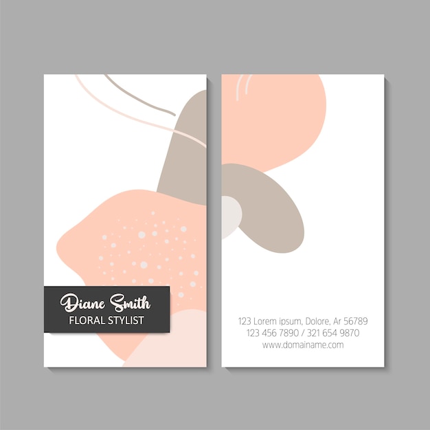 Vector abstract creative business cards set template