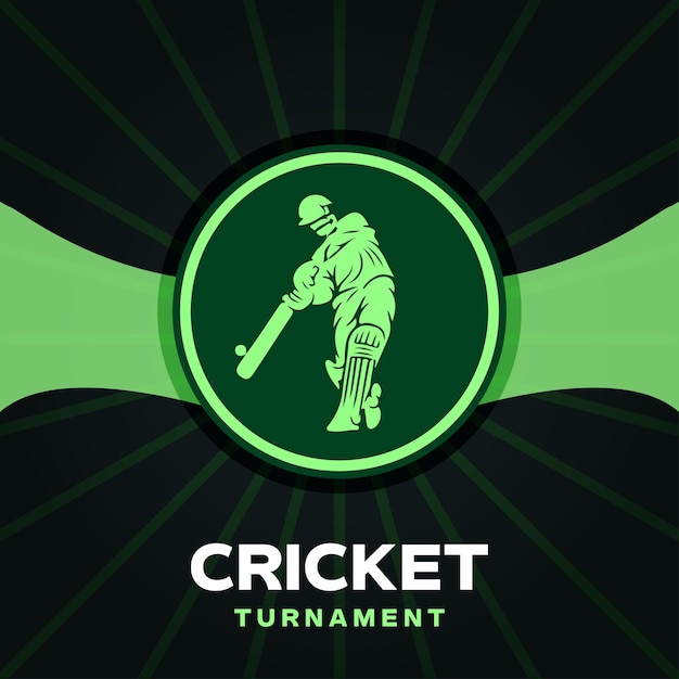 Vector abstract cricket tournament sports background