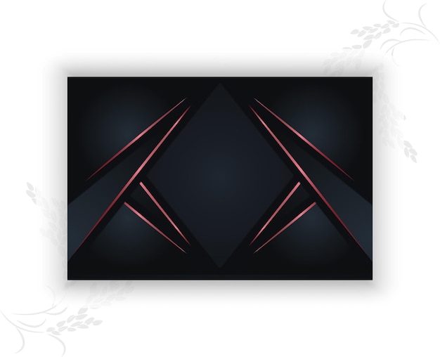 Vector abstract dark background with simple red lines element