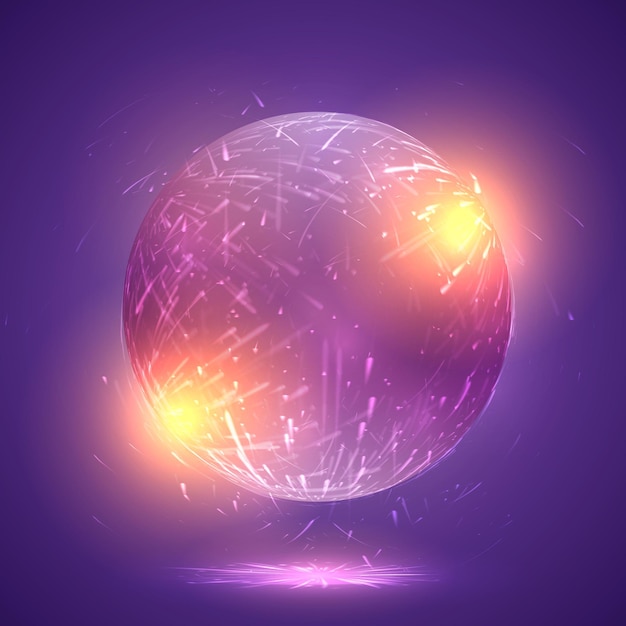 Vector abstract element with explosion sphere and glow a hurricane