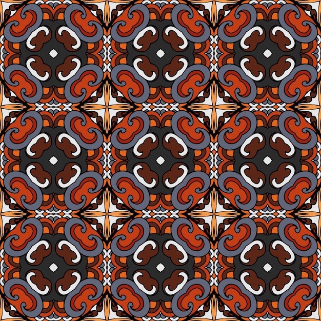 Vector abstract ethnic vintage seamless pattern geometrical tribal background