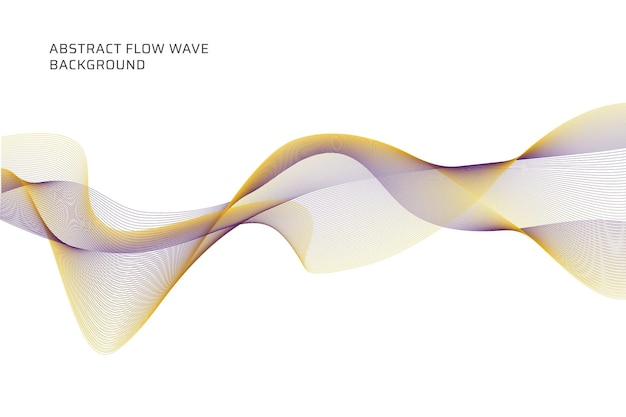 Vector abstract flow wave lines background