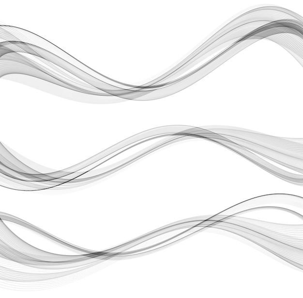 Premium Vector | Vector Abstract Flowing Wave Lines Isolated On White  Background Design Element For Technology Scienc...