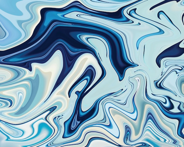 Fluid Art Liquid White And Blue Abstract Paint Drips And Wave Marble Effect  Background Or Texture Stock Photo - Download Image Now - iStock