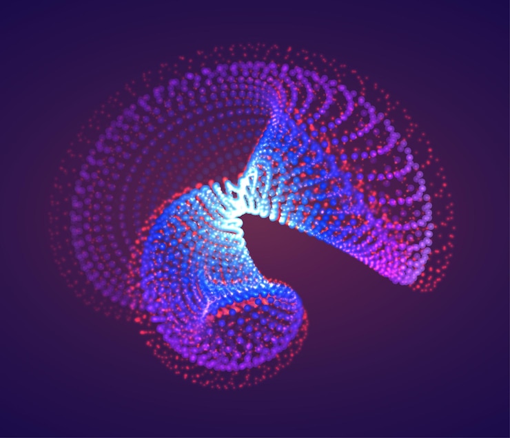 Vector vector abstract form. bright colors and highlights. neon rainbow.