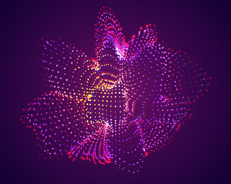 Vector vector abstract form. bright colors and highlights. neon rainbow.