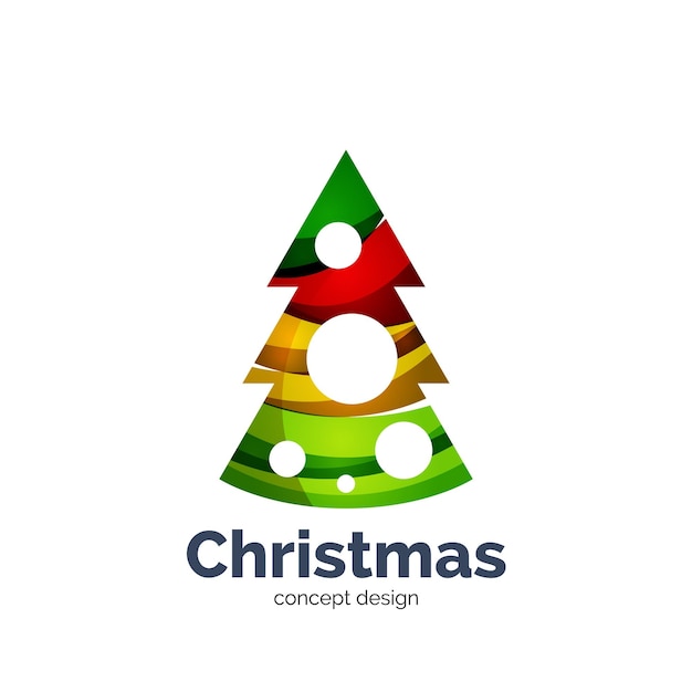 Vector abstract geometric Christmas tree icon