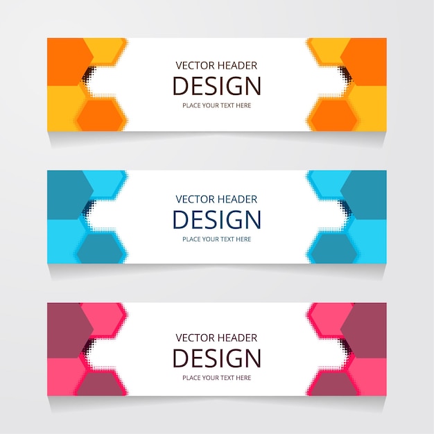 Vector abstract geometric design banner web template.