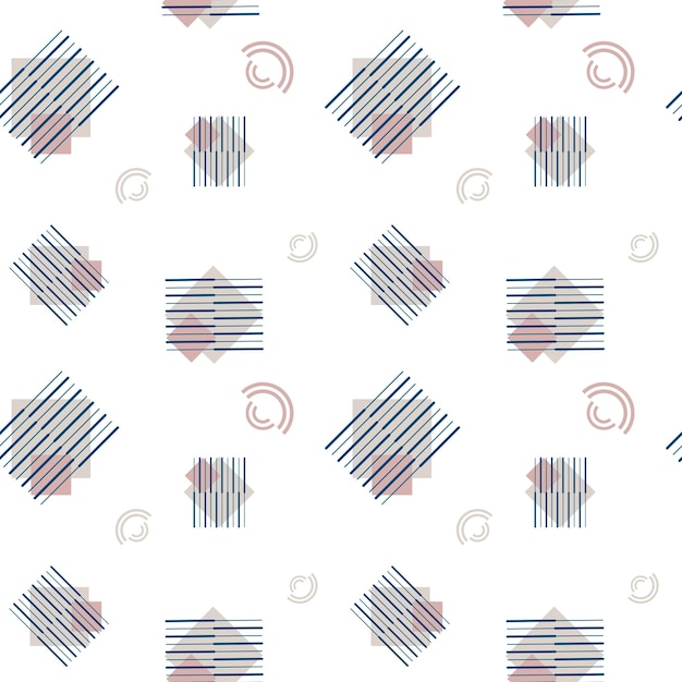 Vector abstract geometric pattern A collection of shapes from rectangles and intersecting stripes A readymade template for background print or wrapping paper