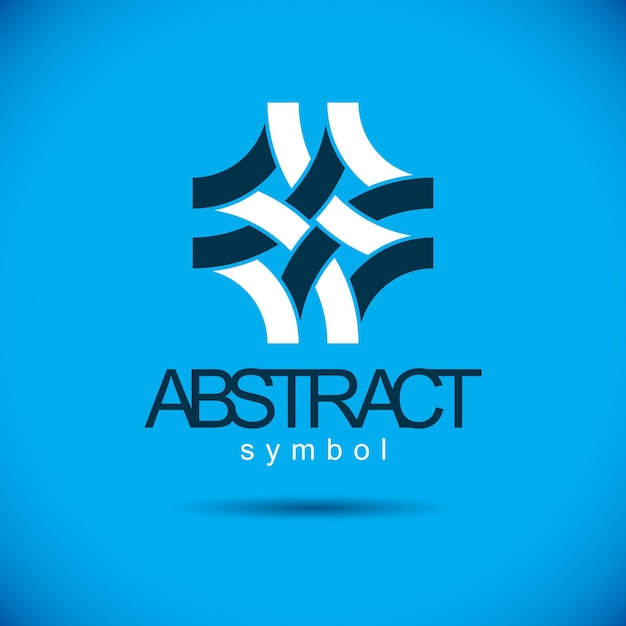 Vector abstract geometric shape best for use as corporate development logo, symbol. Modern logothype.