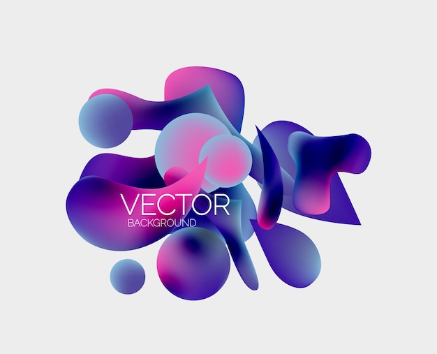 Vector vector abstract glowing shapes background