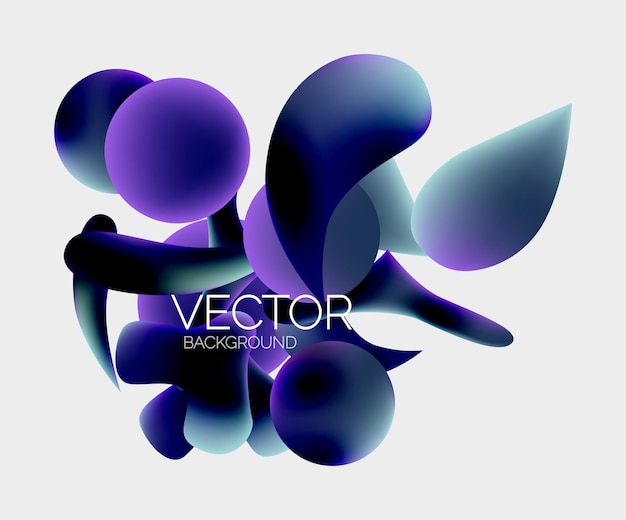 Vector vector abstract glowing shapes background