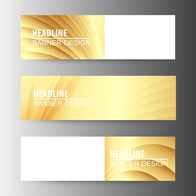 Vector vector abstract golden design banner web template