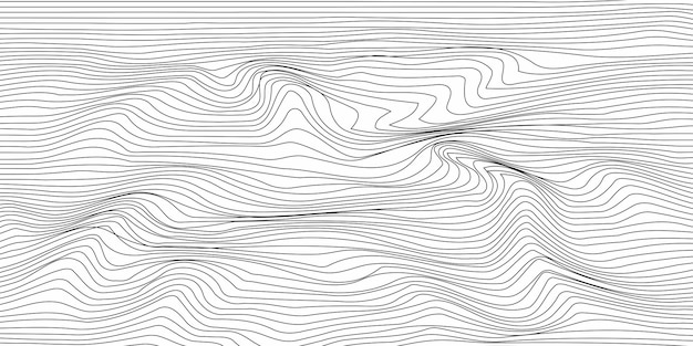 vector Abstract golvend artistiek sjabloon Wave Stripe vector Achtergrond
