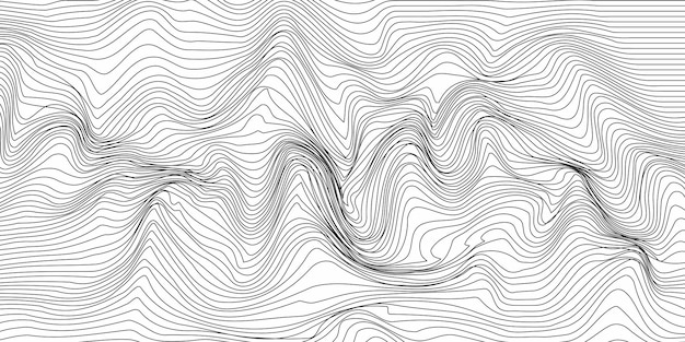 vector Abstract golvend artistiek sjabloon Wave Stripe vector Achtergrond