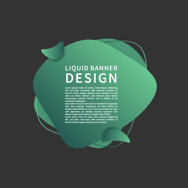 Vector Abstract Gradient Green Liquid Banner Design Background