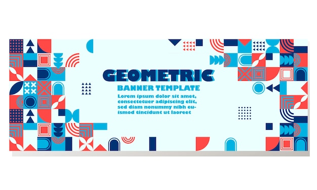 Vector abstract graphic design Banner Pattern background template Geometric Abstract Backgrounds banner border Design simple geometric shapes For use in Presentation Flyer Landing Website Design