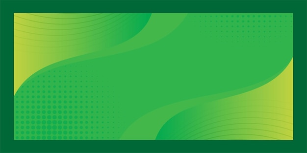 Vector abstract green geometric banner design