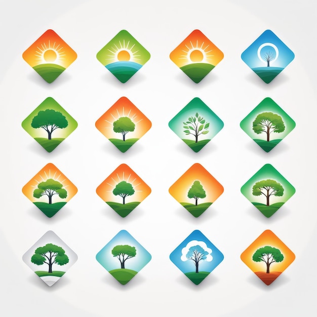 Vector vector abstract icons set