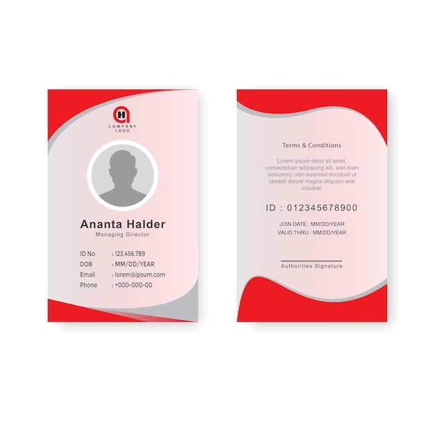 vector abstract id cards template concept