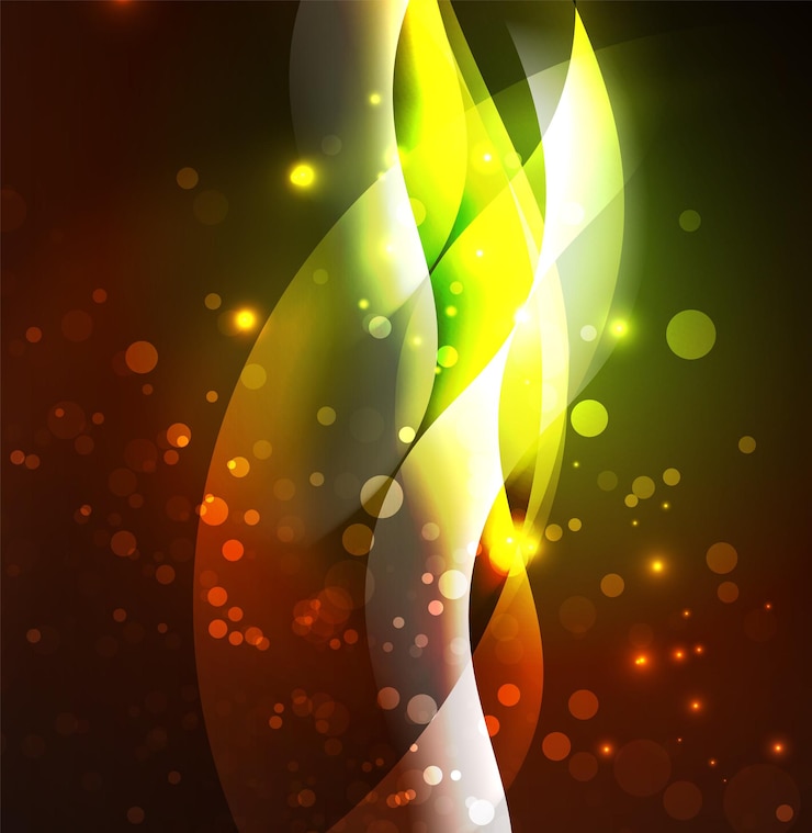 Vector vector abstract illuminated neon waves