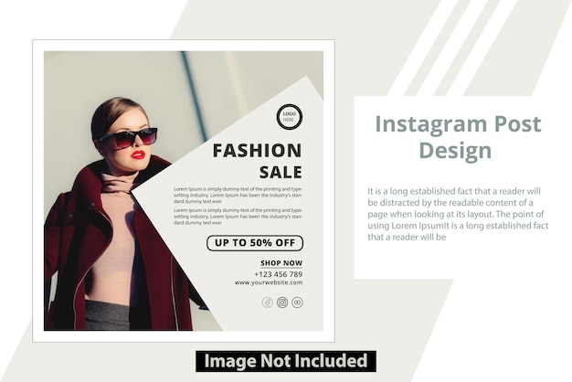 Vector vector abstract instagram post design template