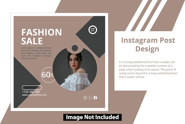 Vector vector abstract instagram post design template