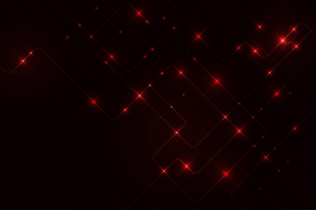 Vector abstract line circuit technology futuristic Red light hitech background