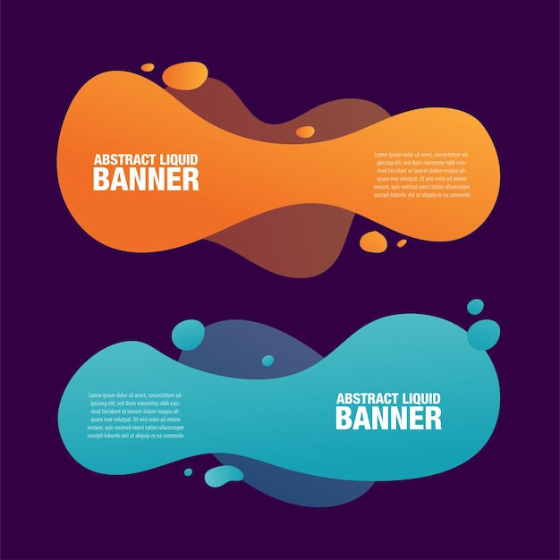 Vector vector abstract liquid banner collection