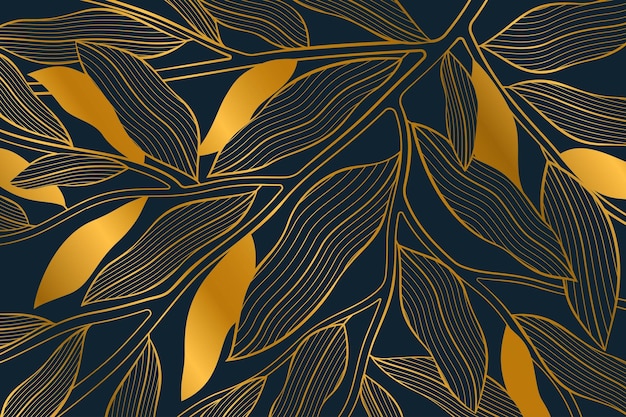 Vector abstract luxury golden wallpaper