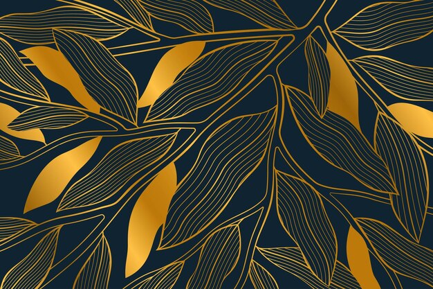 Vector abstract luxury golden wallpaper