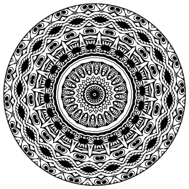 Vector abstract mandala pattern. Art on the wall. Coloring book Lace pattern The tattoo.