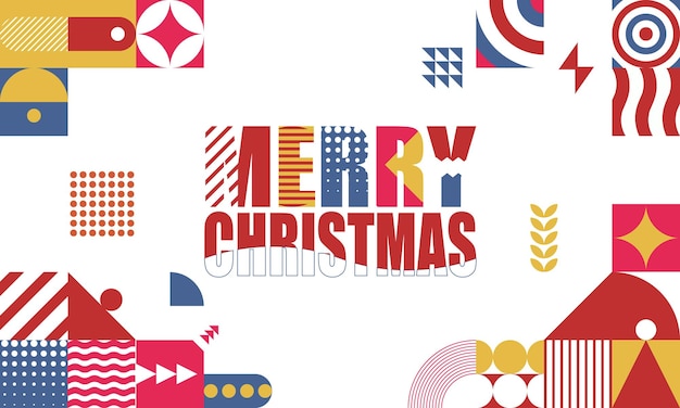 Vector abstract merry christmas banner