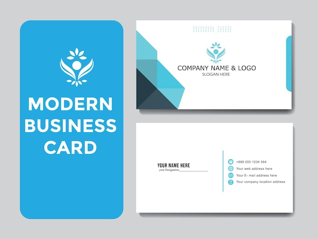 Vector abstract modern business card design