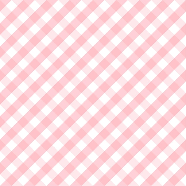 Vector Abstract naadloos patroon van geruit roze en wit Eenvoudig ontwerp