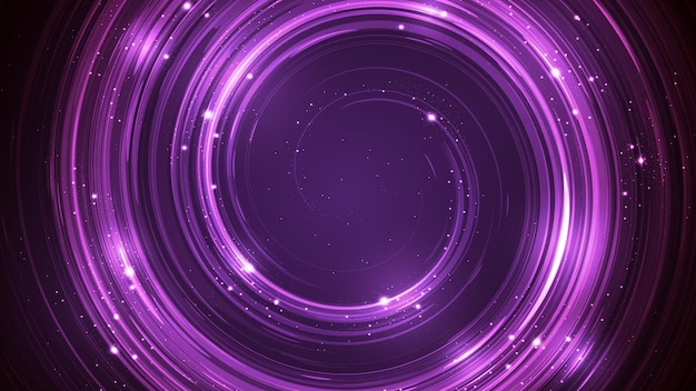 Vector abstract purple background with free swirl shapes with swirls and light sparkles.