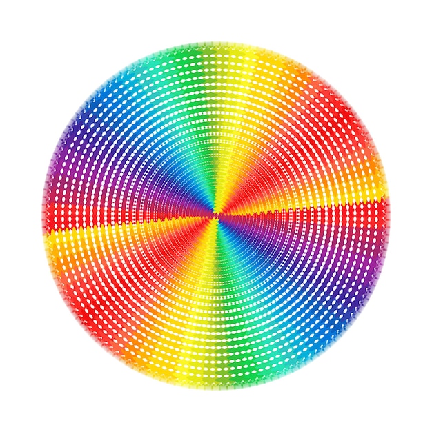 vector abstract rainbow circles effect background
