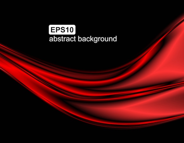 Vector astratta onda rossa sullo sfondo