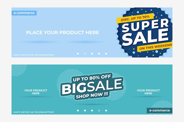 Vector abstract sales promotion banner template vector eps 10