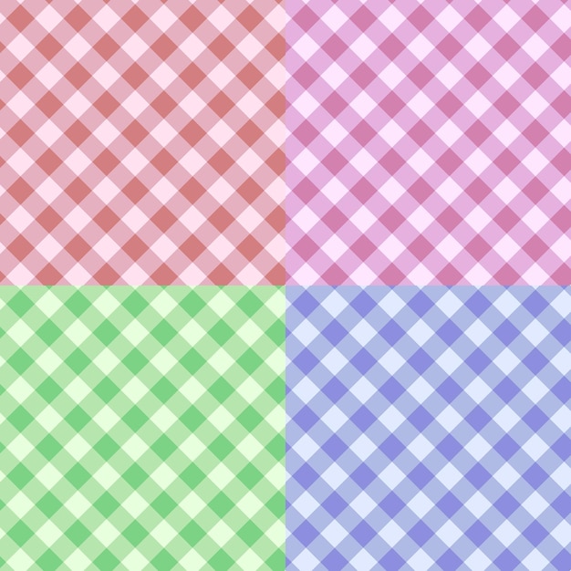 Vector abstract seamless pattern of checkered corlorful simple design