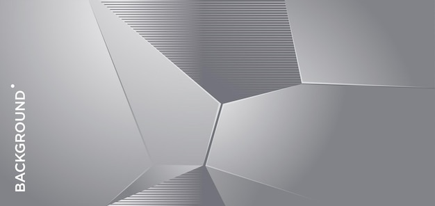 ベクトル抽象的な銀の金属の幾何学的な背景