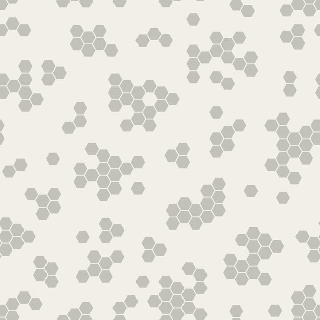 Vector abstract simple pattern with hexagon geometric shapes Beige repeatable stylish background