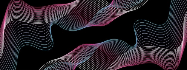 抽象的な滑らかなピンクの波のベクトルの背景