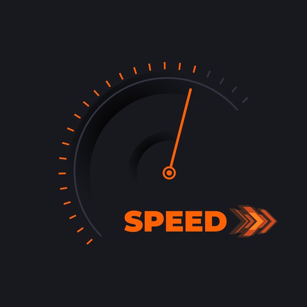 Vector abstract speedometer concept template