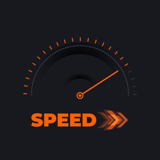 Vector abstract speedometer concept template