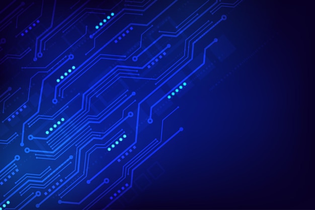 Vector vector abstract technology blue circuit mainboard computer futuristic background