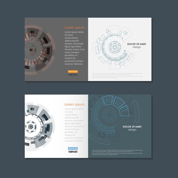 Vector vector abstract technology brochure with dots and line
